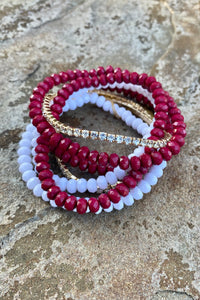 A&M Stacked Beaded Bracelet Set