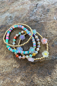 Stacked Multi-Colored Beaded Bracelet Set